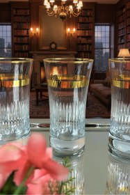 Resim Paşabahçe Azur Glow Gold 6'lı Meşrubat Bardağı - Altın Şeritli Dekorlu Şık Set Gold 