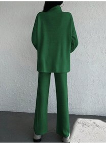 Resim Nnstartshopping Kadın Uzun Kollu Triko Ikili Takım Zümrüt 