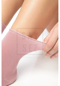 Resim Saysez Bambu Kadın Lastiksiz Pembe Soket Dikişsiz Premium Çorap Kutulu 6'lı / İz Bırakmaz / Sıkmayan Çorap Renkli 
