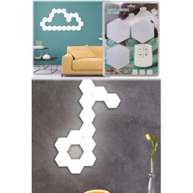 Resim Munico Duvar Lambası Oturma Odası Dekorasyonu Petek Lambası Atmosfer Lambası Dokunmatik Indüksiyon Dekor 