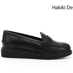Resim Gönderi R Siyah Dolgu Taban Hakiki Deri Loafer Ayakkabı Siyah 