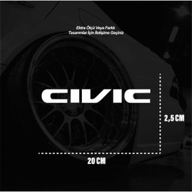 Resim ARONA Cıvıc Sticker Beyaz Renk Evrensel Sticker Dekor Etiket Modeli 