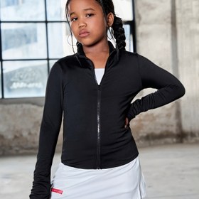 Resim Kız Çocuk İlkbahar Yaz Sonbahar Günlük Moda Düz Renk Slim Fit Uzun Kollu Spor Ceket Üst, Dış Giyim, Park Yürüyüşleri, Örme için Uygun 