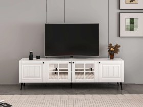 Resim İlkbahar Tv Ünitesi Aynalı Kapak Beyaz Aynalı Beyaz Beyaz 