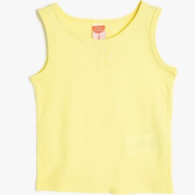 Resim Kız Bebek Basic Atlet Yuvarlak Yaka Kolsuz Ribanalı Pamuklu 