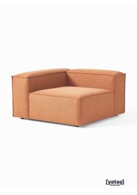 Resim Most Mollis Köşe Modül Berjer Silinebilir Kiremit Keten Kumaş Yum Tarçın 