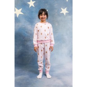 Resim Perendi Kız Çocuk %100 Pamuk Pijama Takımı 