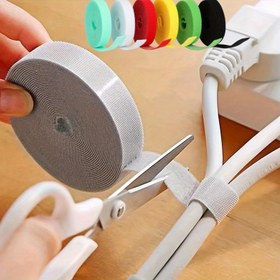 Resim 1 adet 100-500cm/39.37-196.85in çok renkli kanca ve halka kayışları yeniden kullanılabilir kablo yöneticisi tel bağlama telefon aksesuarları yöneticisi kablo koruma bandı sarma hızlı bağlama bandı 