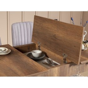 Resim Milano Medium Mutfak Masa Takımı Ceviz Soho Gri 