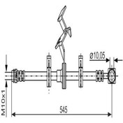 Resim BOSCH 1987481077 Fren Hortumu On Sol Ml-Class W163 98-05 1634200848 (WM917158) 
