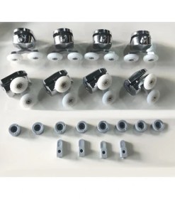 Resim Eden Duşakabin Tekeri Krom Paslanmaz 8'li Tam Takım 