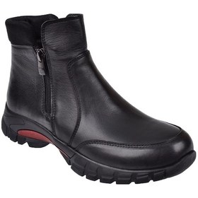 Resim Castle Black Hakiki Deri Çift Fermuarlı Kadın Bot Cb-12361 Siyah Siyah 