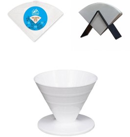 Resim VESTRON Kahve Demleme Homebarista 3lu Set| V60 (PL)| Stand Ve V60 Kağıt 