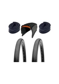 Resim Bike Sky Black Cat 5mm Zırhlı 29x2.10 Zırhlı Dağ Bisikleti Lastiği 2 Adet Dış 2 Adet İç Ön Arka Lastik Seti 