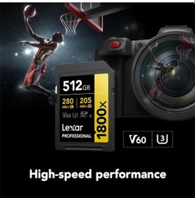 Resim Lexar Gold Serisi Profesyonel 1800x 512gb Sdxc Uhs-ıi U3 Hafıza K 