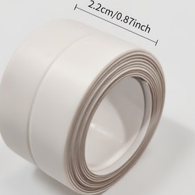 Resim 1/2 Adet 2,22 cm Genişlik 1 m Uzunluk Mutfak & Banyo Küf Önleyici Sticker, Çamaşır Makinesi Yağ Koruma ve Tuvalit Dekorasyon için Su Geç İtme Bandı 