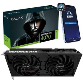 Resim GALAX GeForce RTX 4070 1-Click OC 2X V2 12GB GDDR6X 192 Bit DLSS 3 Ekran Kartı (47NOM7MDABXV) 