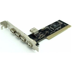 Resim Pci 4+1 5 Port Usb 2.0 Çoklayıcı Çoğaltıcı Kart 