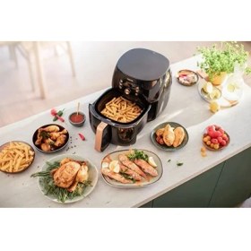Resim Phılıps Xxxl 7.3 Lt 2225W Otomatik Yemek Algılama ve Ayarlama - Sıcak Tutma ve Favori Modu - Quickclean ve Rapid Air Teknolojili Yağsız Fritöz Siyah 