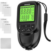 Resim Gajeena Siyah Abs Boya Kalınlığı Ölçer - 0-2000μm Aralığı, 3%+1μm Doğruluk, 1μm Çözünürlük, Fe/nfe Ölçüm, Kalibrasyon Sayfası Ve Kullanıma Guide Dahil Siyah 