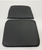 Resim Knsz minder seti 1 li zng&mğr&uslu syh suni deri tel bar sandalyesi oturma ve sırt minderi set 