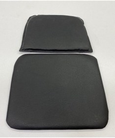 Resim Knsz minder seti 1 li zng&mğr&uslu syh suni deri tel bar sandalyesi oturma ve sırt minderi set 