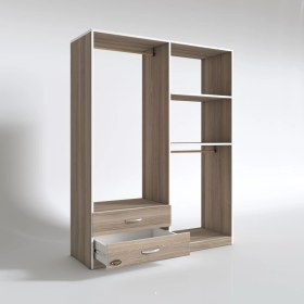 Resim Kenzlife giysi dolabı şemsettin 175*120*40 crd gardırop 2 çekmeceli 