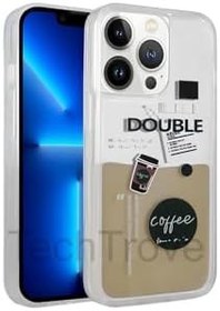 Resim Apple İphone 13 Pro Kılıf Desenli Tasarım Sıvılı Coffee Tasarım Kapak No 3 