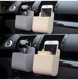 Resim Kahverengi Araba Saklama Çantası Hava Firar Dashboard Düzenli Asılı Deri Organizat Gözlük Telefon Tutucu Torpido Aksesuar 56805500 