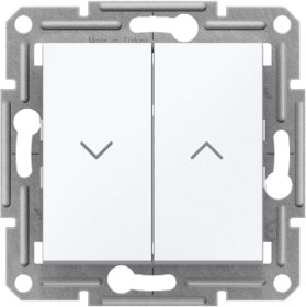 Resim Schneıder - Asfora Beyaz Jaluzi Kumanda Anahtarı Çerçevesiz 
