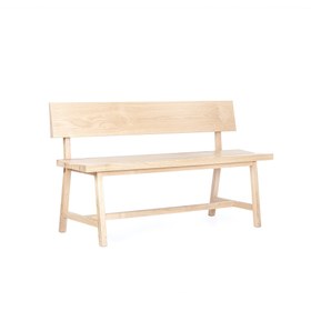 Resim Ahşap Bank - PI Serisi, Sırtlıklı - 160 cm - Raw 