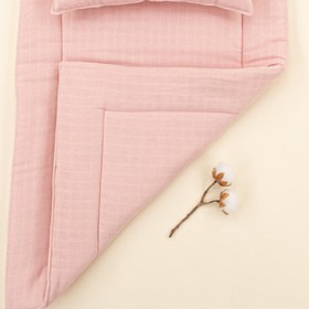 Resim Alt Açma Matı ve Yastık - Çift Taraflı - Pudra Muslin 