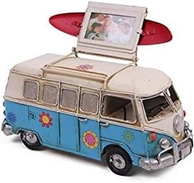 Resim Dekoratif Metal Minibüs Çerçeveli ve Kumbaralı Hediyelik 