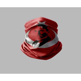 Resim Buffalo Türk Bayrağı Tasarımlı Motorcu Buff Maske Outdoor Boyunluk Unisex Bandana 