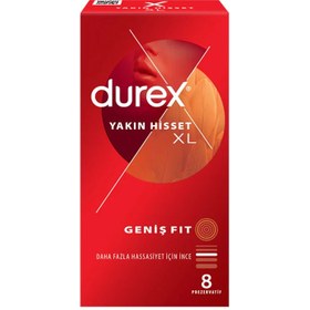 Resim Durex Yakın Hisset XL Geniş Fit Prezervatif 8'li 
