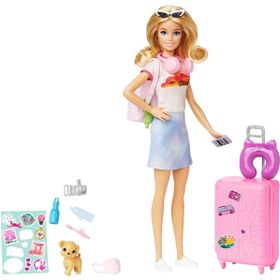 Resim Barbie Seyahatte Bebeği Ve Aksesuarları 
