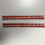 Resim Hightower Red-2pc Araç Yanağı Reflektif Dekor Şeritleri Oto Ayna Çıkartmaları 