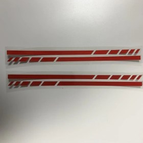 Resim Hightower Red-2pc Araç Yanağı Reflektif Dekor Şeritleri Oto Ayna Çıkartmaları 