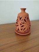 Resim Toprak Mumluk Çömlek Dekoratif Hediyelik Mumluk Küçük Boy 