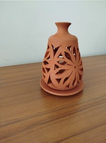 Resim Toprak Mumluk Çömlek Dekoratif Hediyelik Mumluk Küçük Boy 