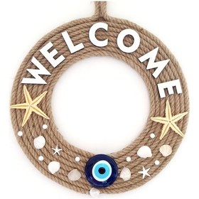 Resim Jüt Ipten Deniz Yıldızlı Nazar Boncuklu Incili Deniz Yıldızlı Wel 