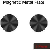 Resim GongtuShop 2 Adet Siyah Stil Etiket Metal Plaka Disk Demir Levha Mıknatıs Cep Telefonu Tutucu Için Manyetik Araç Telefonu Standı Sahipleri Için (Yurt Dışından) 