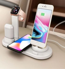 Resim BTL OTOMOTİV Çok Fonksiyonlu (6in1) Uyumlu Şarj Standı Akıllı Saat Telefon Bluetooth Kulaklık Şarj 