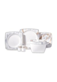 Resim Korkmaz Bone Selection 60 Parça Kare Yemek Takımı A8467 