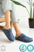 Resim neon shoes Berlin Unisex Mantar Tabanlı Önü Kapalı Tokalı Sabo Günlük Ev Dışarı Terliği 