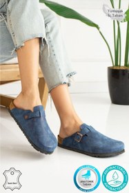 Resim neon shoes Berlin Unisex Mantar Tabanlı Önü Kapalı Tokalı Sabo Günlük Ev Dışarı Terliği 