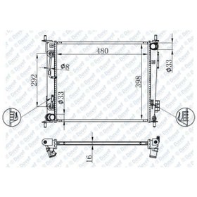 Resim Motor Su Radyatoru Kia Soul 1.6I 2009- 480X398X16 Otomatik 504609879 