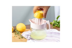 Resim Feyza Design Pratik ve Şık 300 ml Cam Limon Sıkacağı, Sağlıklı Içecekler Için Ideal 