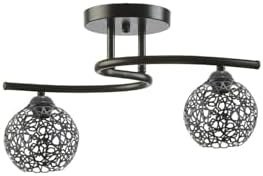 Resim Lambadar S Model Modern Selçuklu Motifli Plafonyer Avize Siyah Tek Ebat 30 X 60 0035-2Blkselçuk 