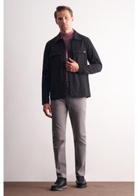 Resim İmza Siyah Polo Yaka Düz Yırtmaçsız Esnek Casual Mont 1007255150 Siyah 